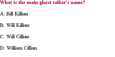 1 The Ghost and the Goth Quiz